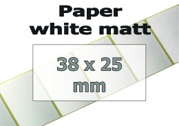 Paper-Labels, white matt 38x25mm (500 pcs.)